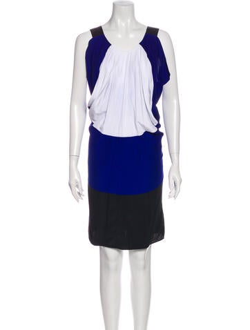 Zero + Maria Cornejo Dresses Colorblock Pattern Knee-Length Dress US 2 | XS