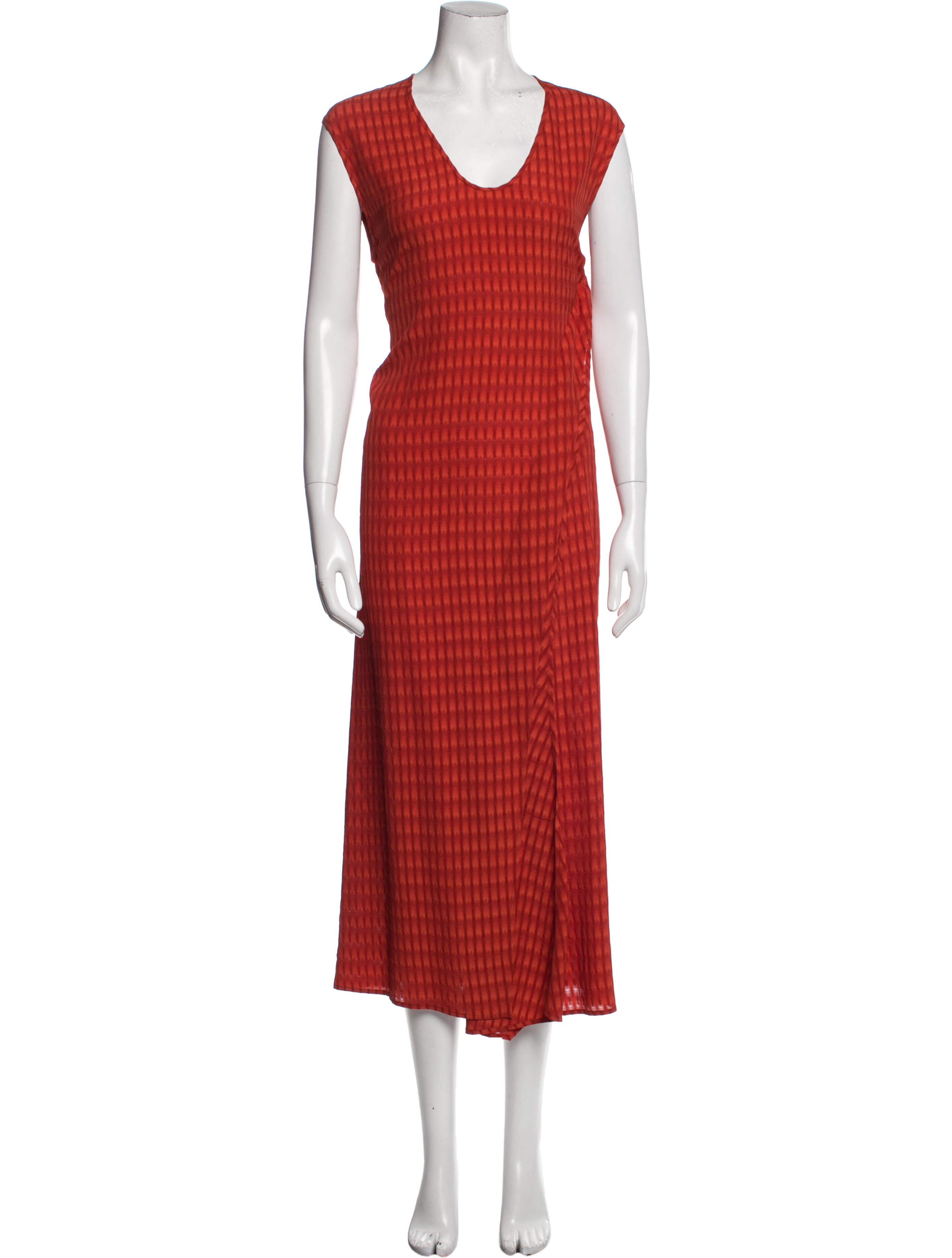 Zero + Maria Cornejo Striped Long Dress Red Dresses, Clothing