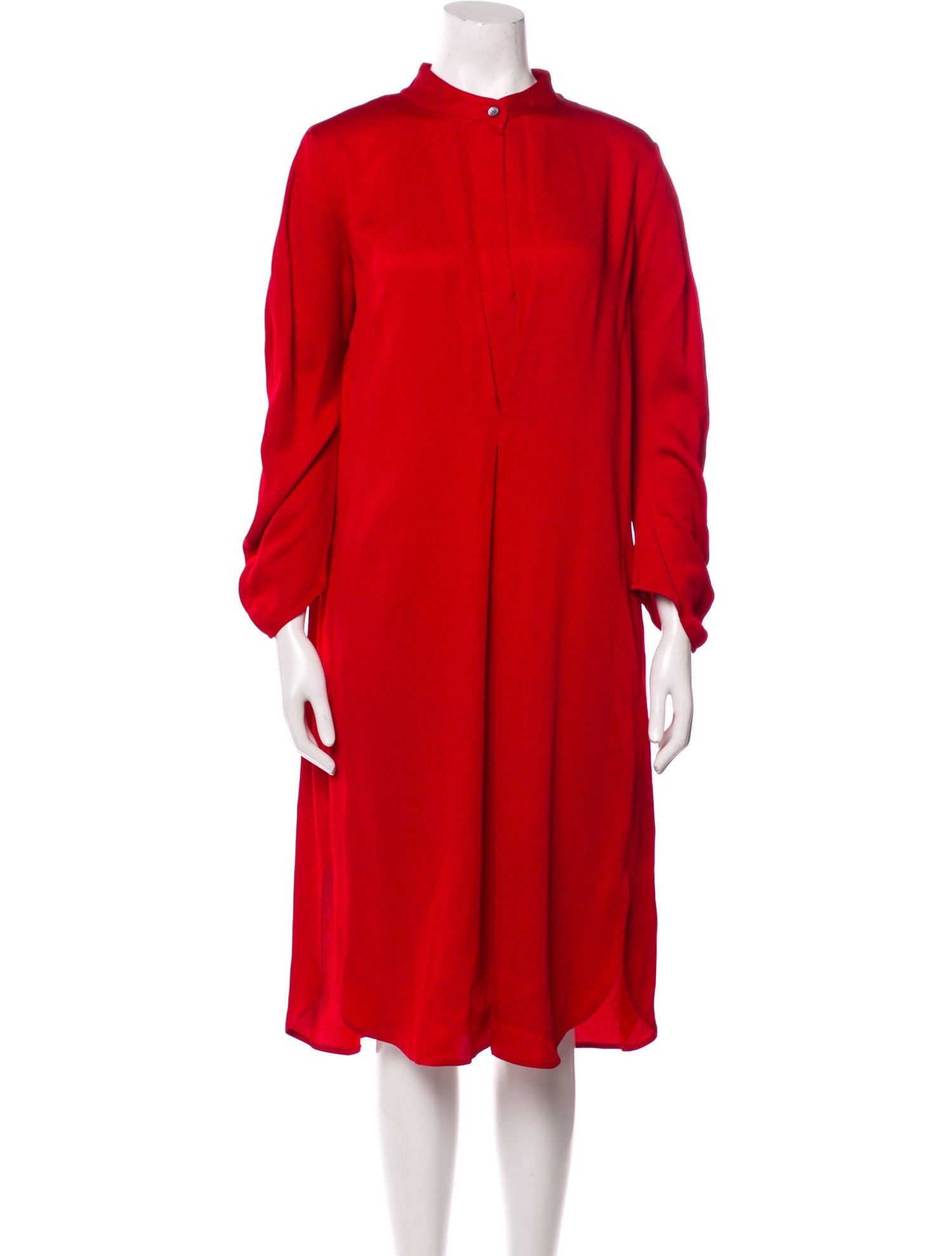 Zero + Maria Cornejo Mock Neck Midi Length Dress