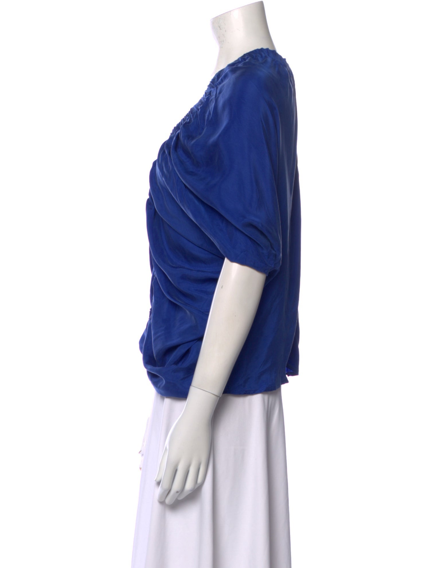 Zero + Maria Cornejo V-Neck Short Sleeve Blouse