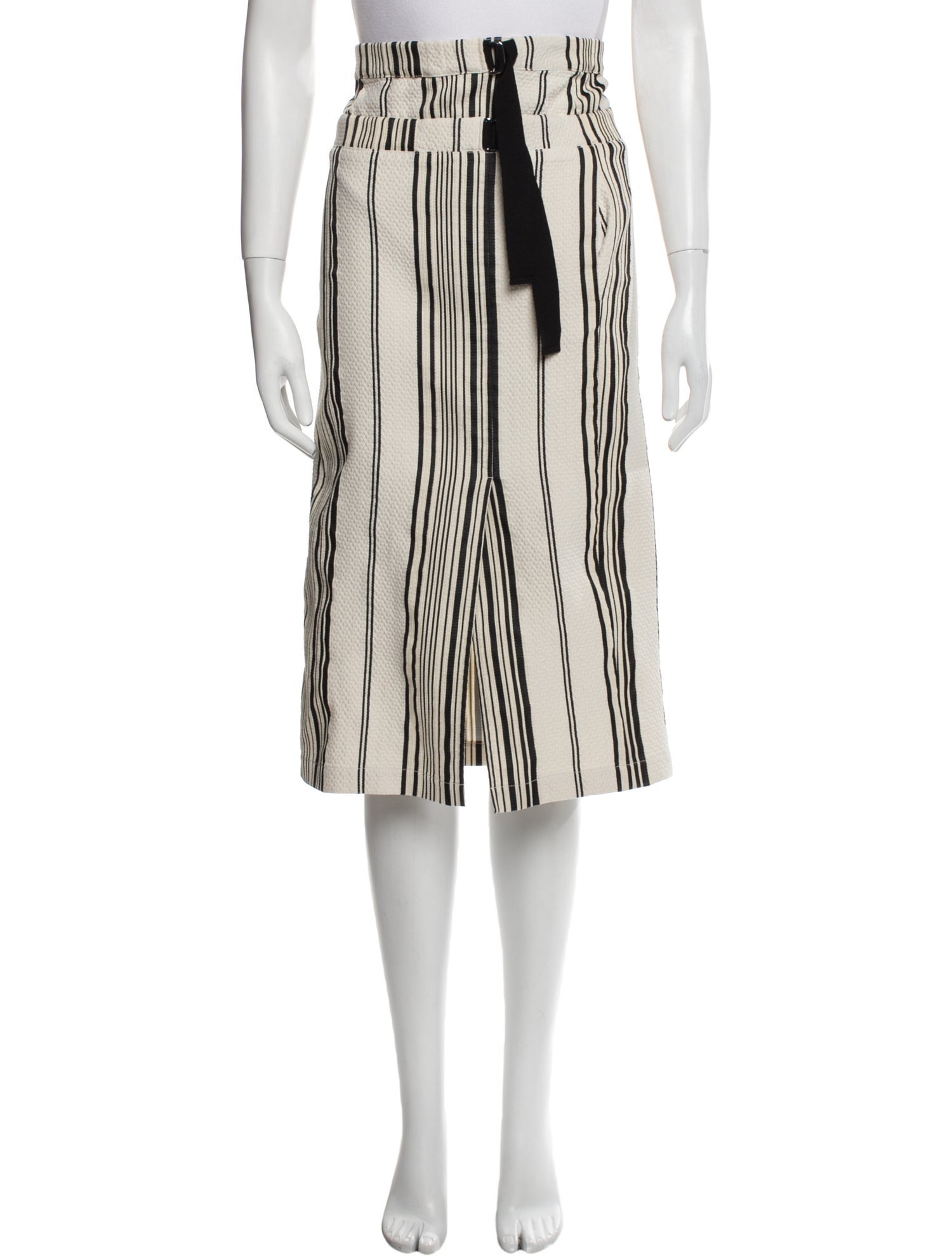 Zero + Maria Cornejo Striped Midi Length Skirt