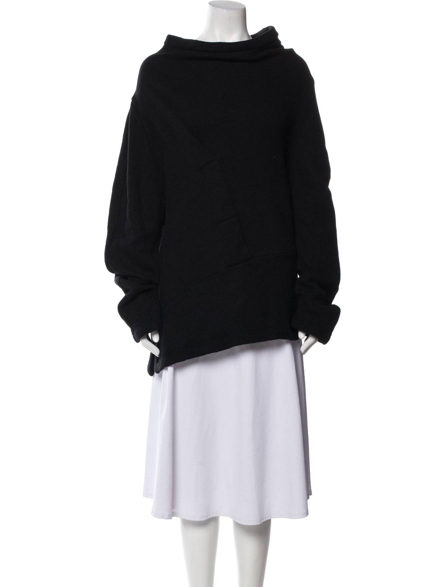 Zero + Maria Cornejo Cowl Neck Long Sleeve Sweatshirt