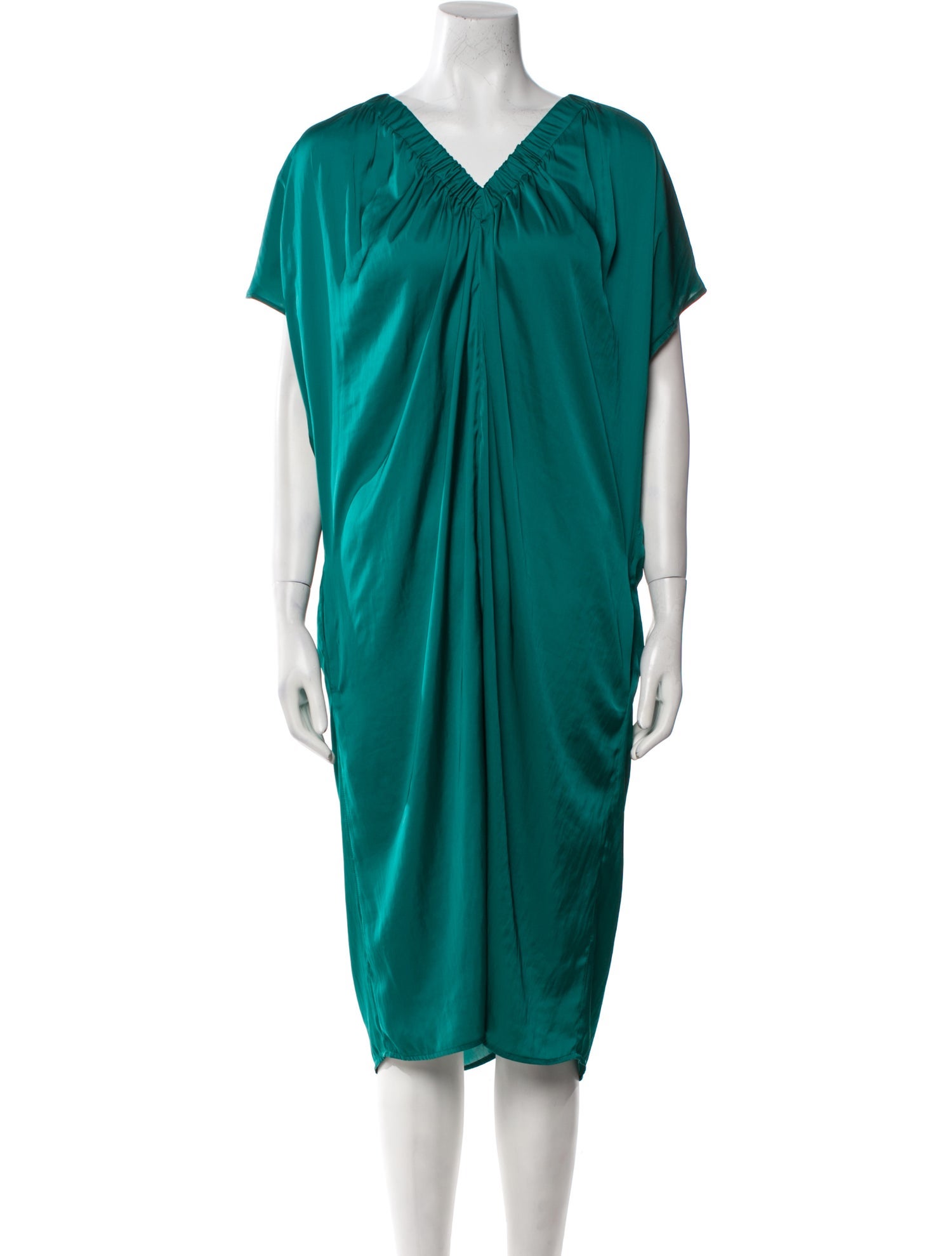 Zero + Maria Cornejo V-Neck Midi Length Dress