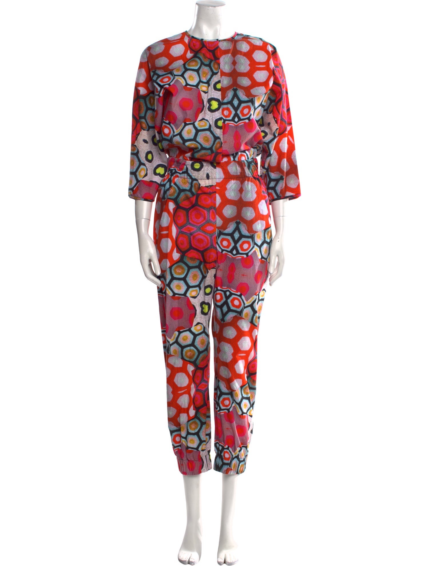 Zero + Maria Cornejo Printed Crew Neck Jumpsuit