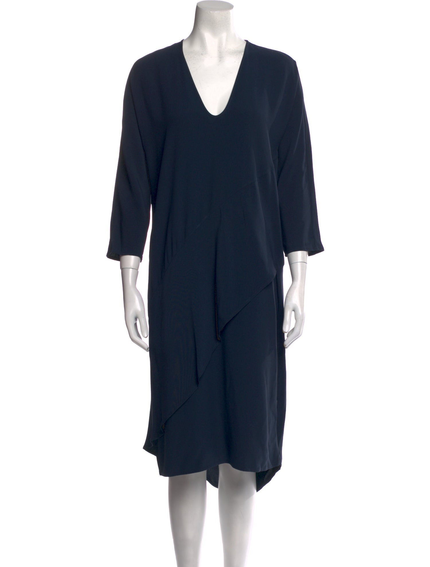 Zero + Maria Cornejo V-Neck Midi Length Dress