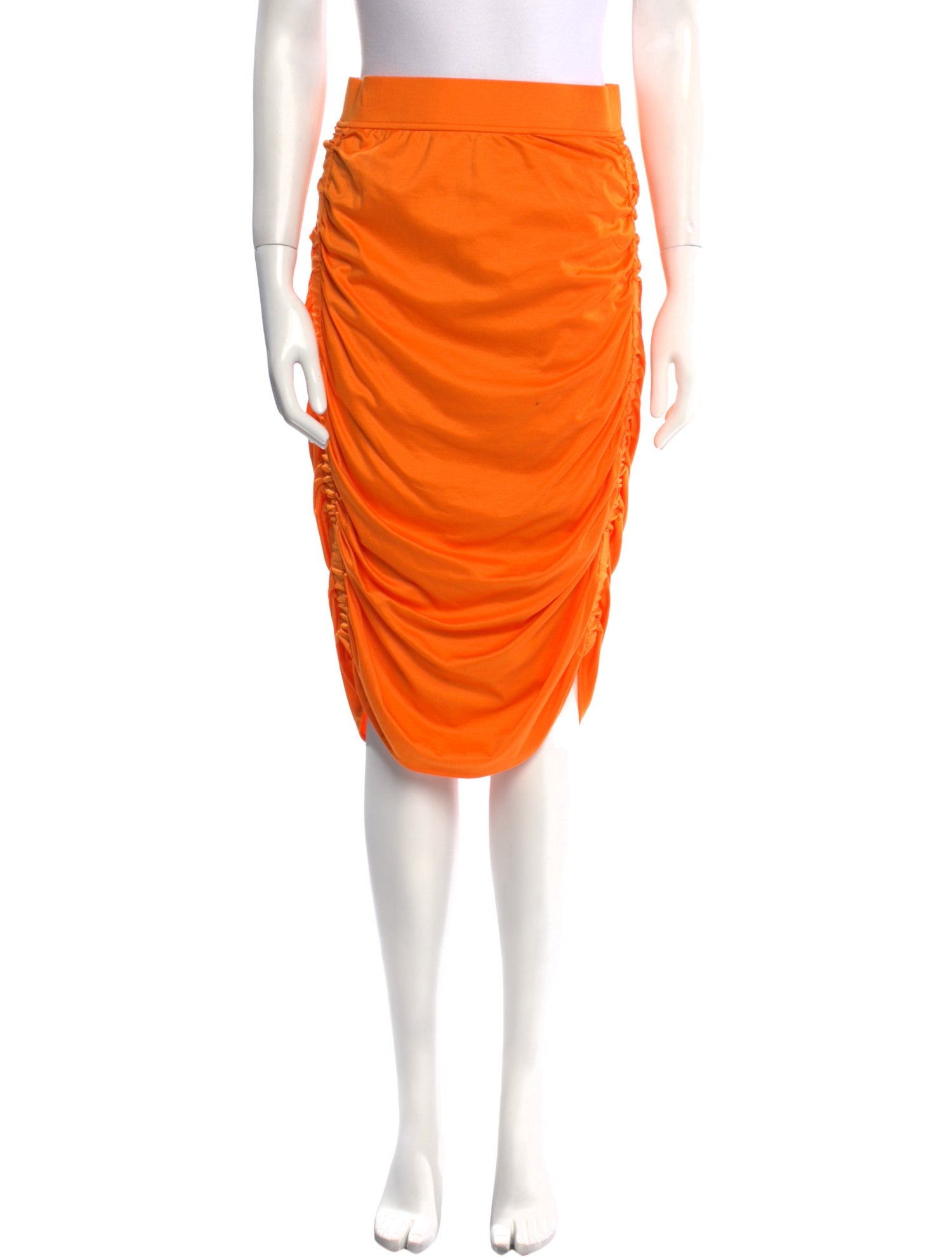 Zero + Maria Cornejo Pleated Accents Knee-Length Skirt