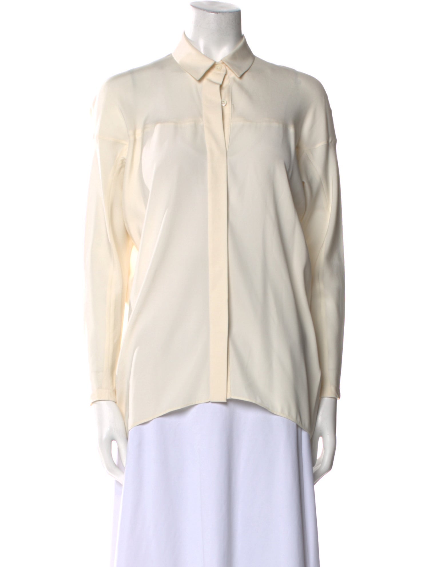 Zero + Maria Cornejo Silk Long Sleeve Button-Up Top