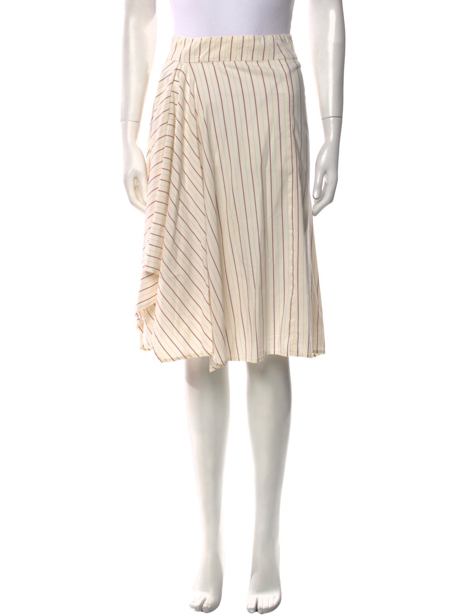 Zero + Maria Cornejo Striped Knee-Length Skirt