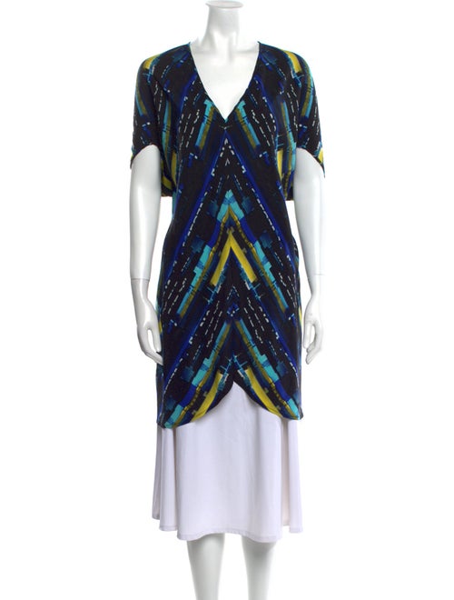Zero + Maria Cornejo Printed V-Neck Tunic