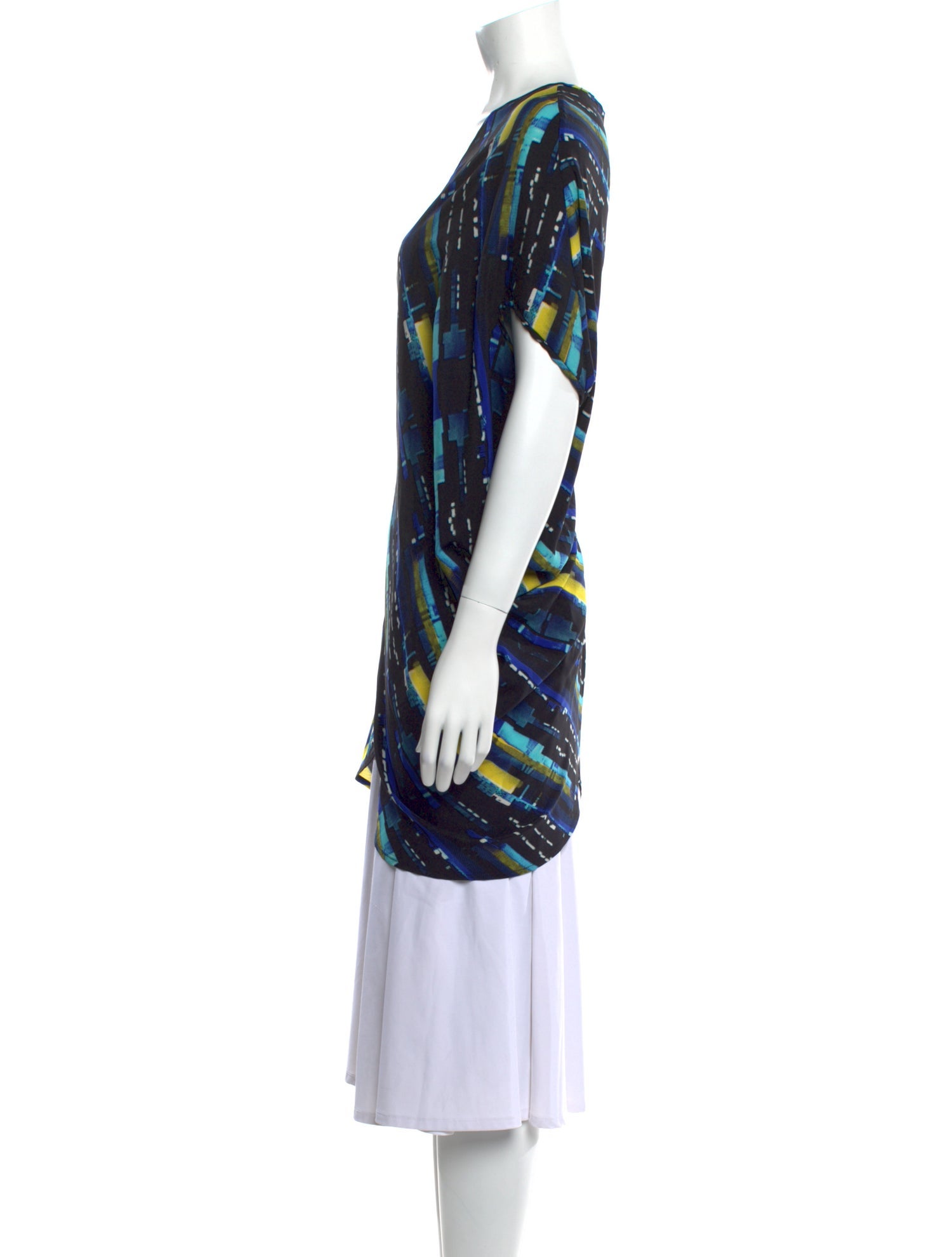 Zero + Maria Cornejo Printed V-Neck Tunic