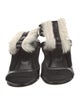 Zero + Maria Cornejo Leather Fur Trim Sandals