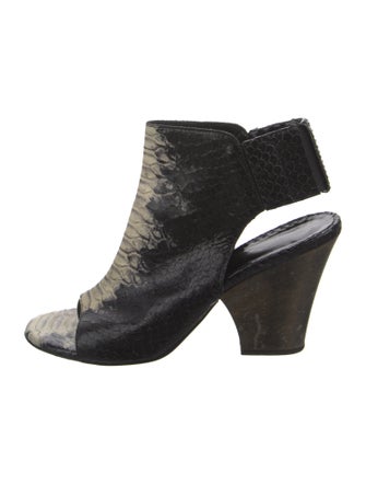 Zero + Maria Cornejo Embossed Leather Printed Sandals