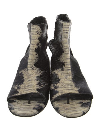 Zero + Maria Cornejo Embossed Leather Printed Sandals