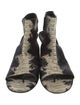Zero + Maria Cornejo Embossed Leather Printed Sandals