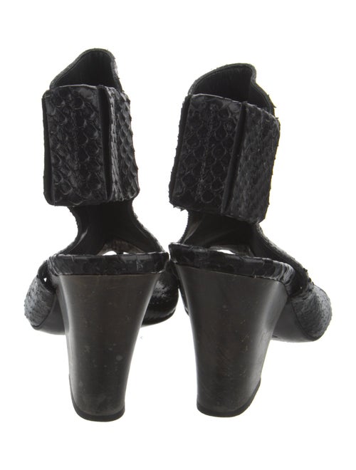 Zero + Maria Cornejo Embossed Leather Printed Sandals