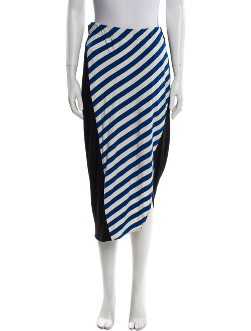 Zero + Maria Cornejo Striped Midi Length Skirt