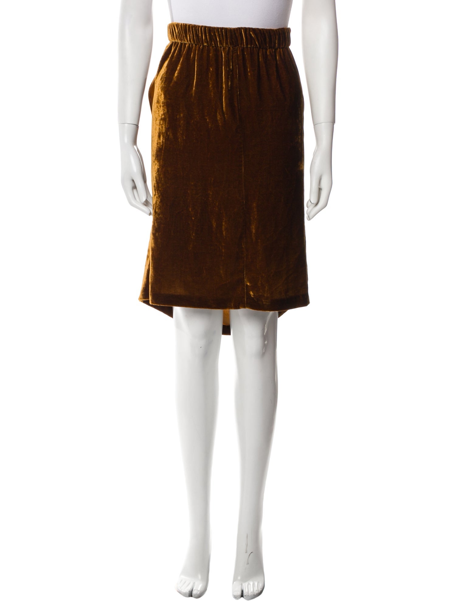 Zero + Maria Cornejo Pleated Accents Knee-Length Skirt