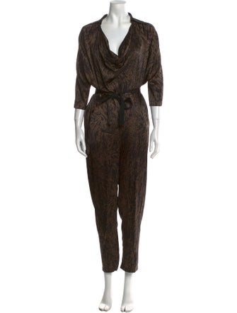 Zero + Maria Cornejo Silk Printed Jumpsuit
