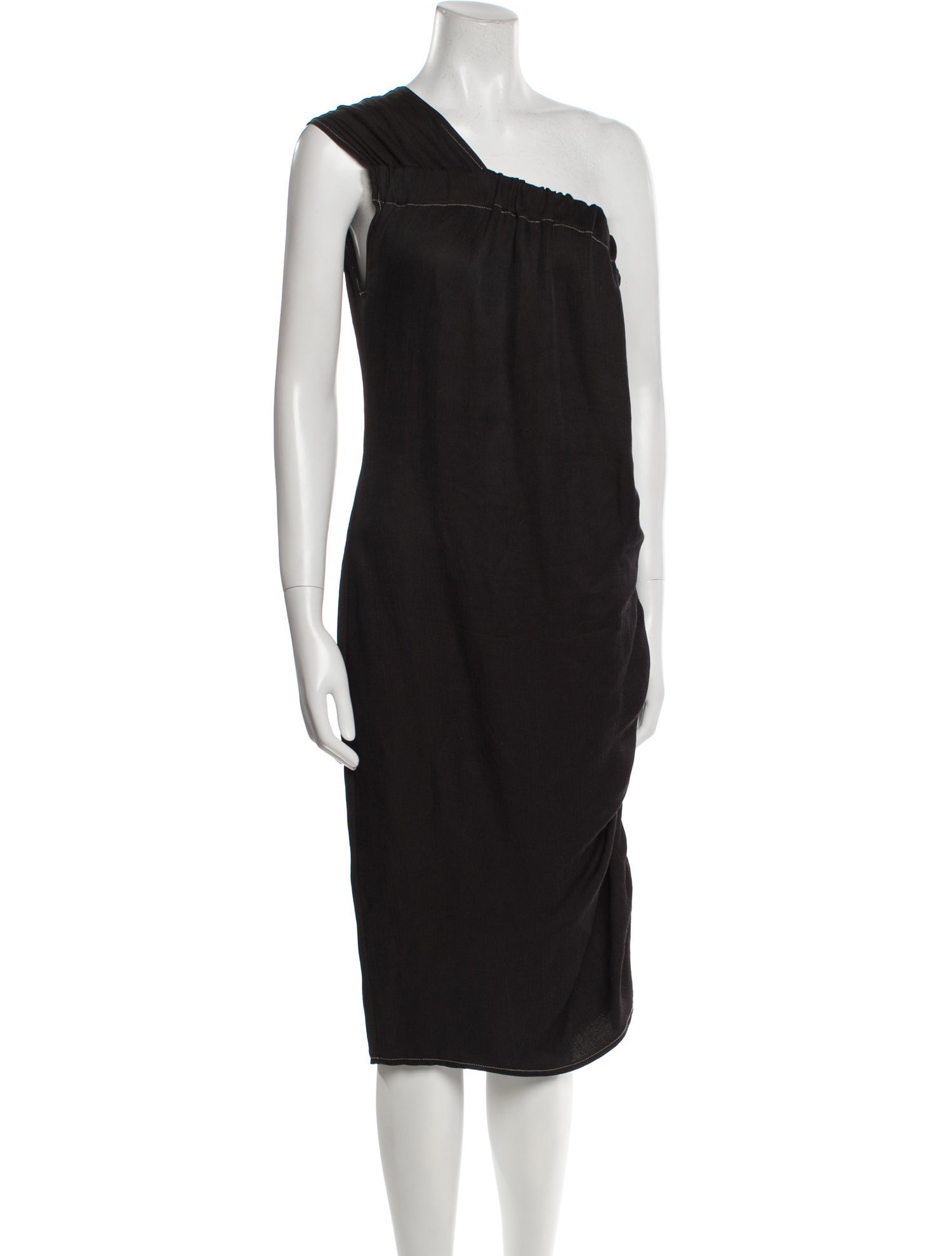 Zero + Maria Cornejo One-Shoulder Midi Length Dress