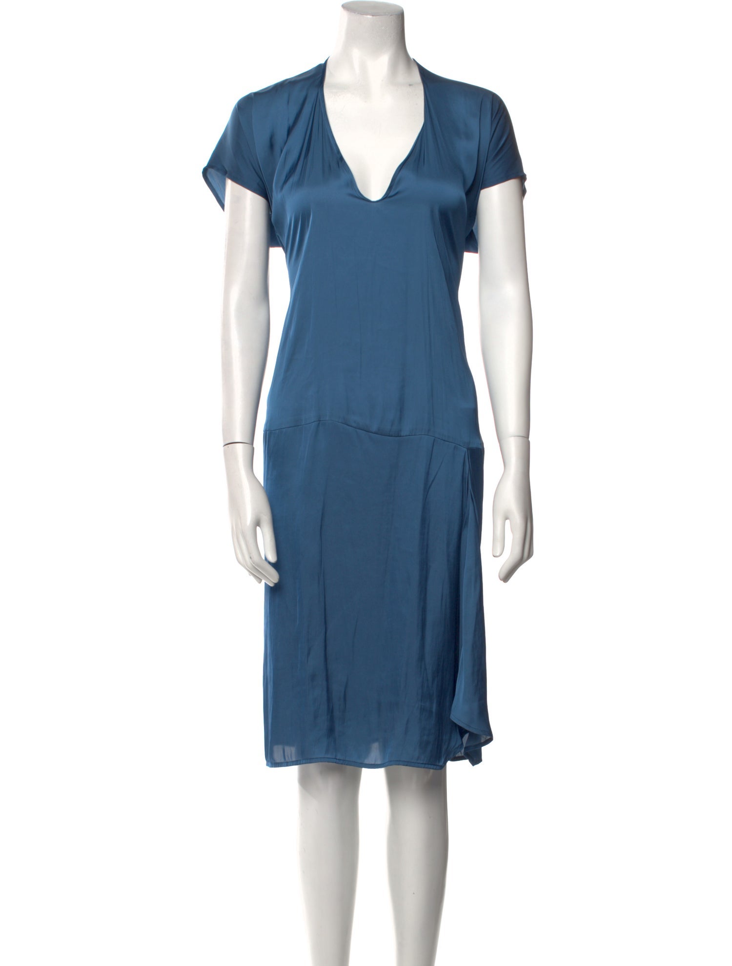 Zero + Maria Cornejo V-Neck Midi Length Dress