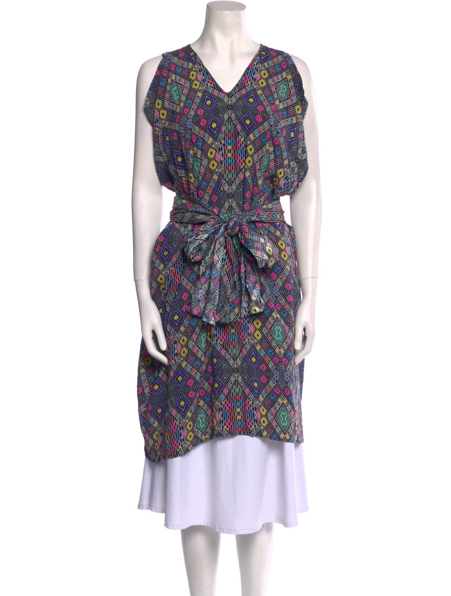 Zero + Maria Cornejo Silk Knee-Length Dress