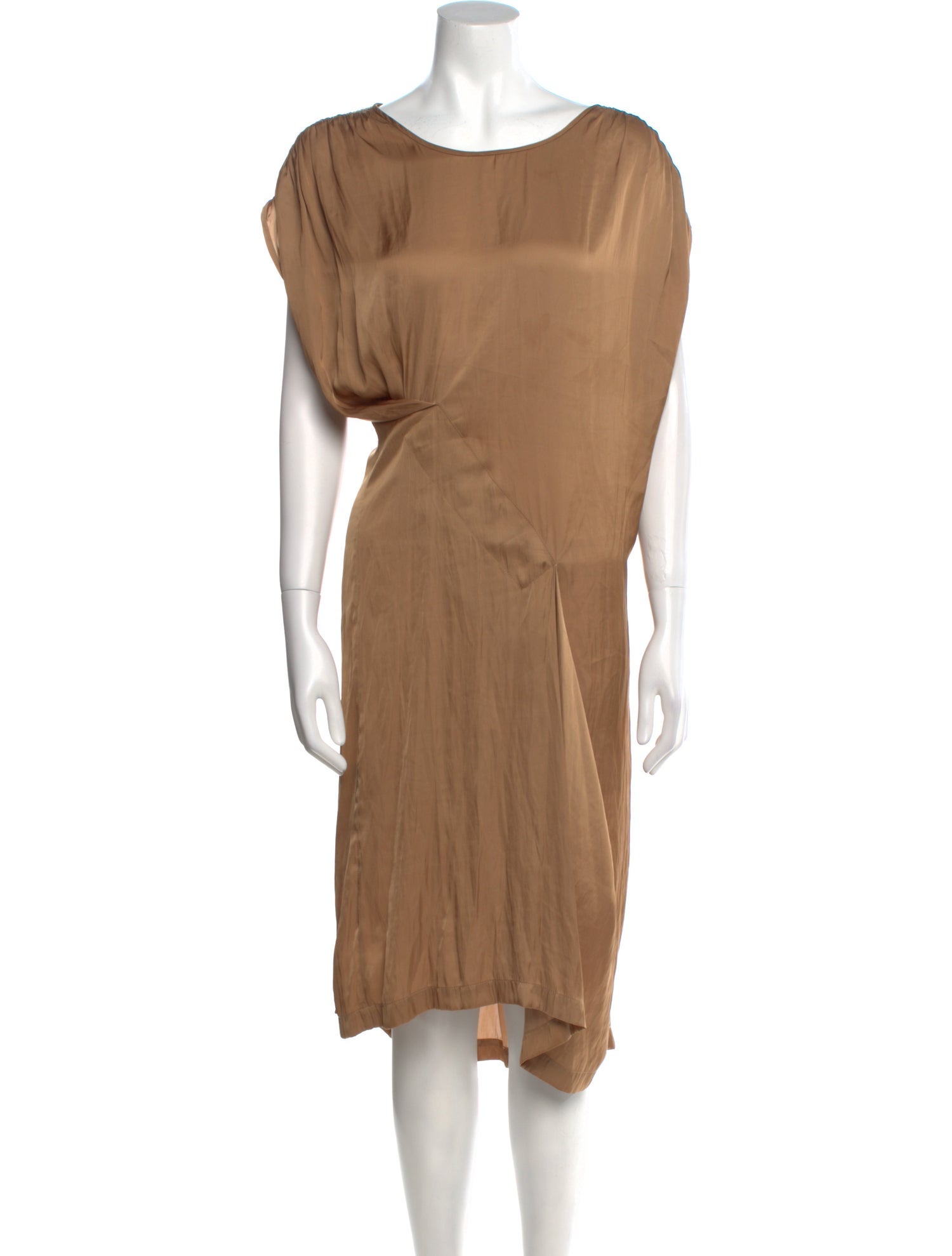 Zero + Maria Cornejo Bateau Neckline Midi Length Dress