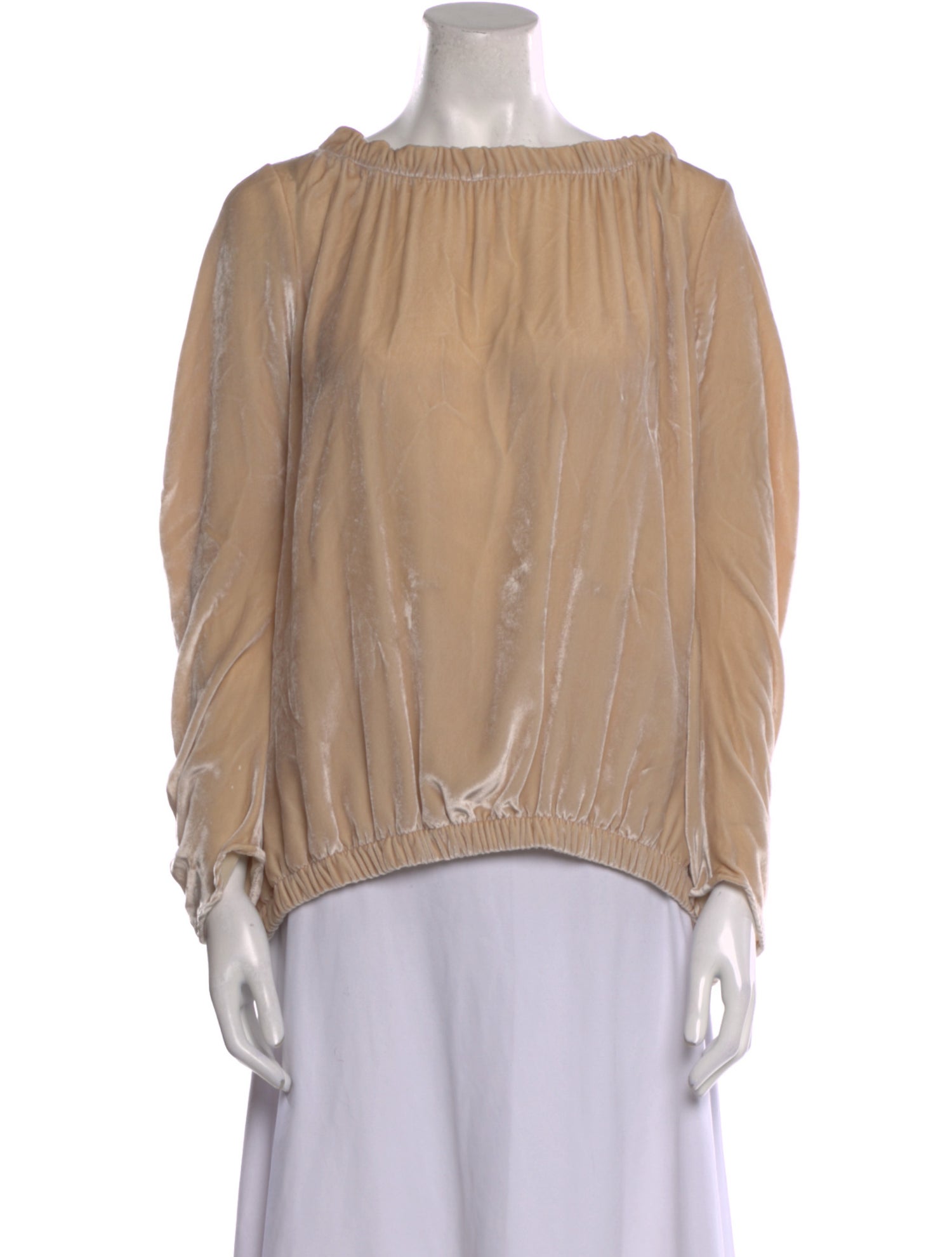 Zero + Maria Cornejo Bateau Neckline Long Sleeve Blouse