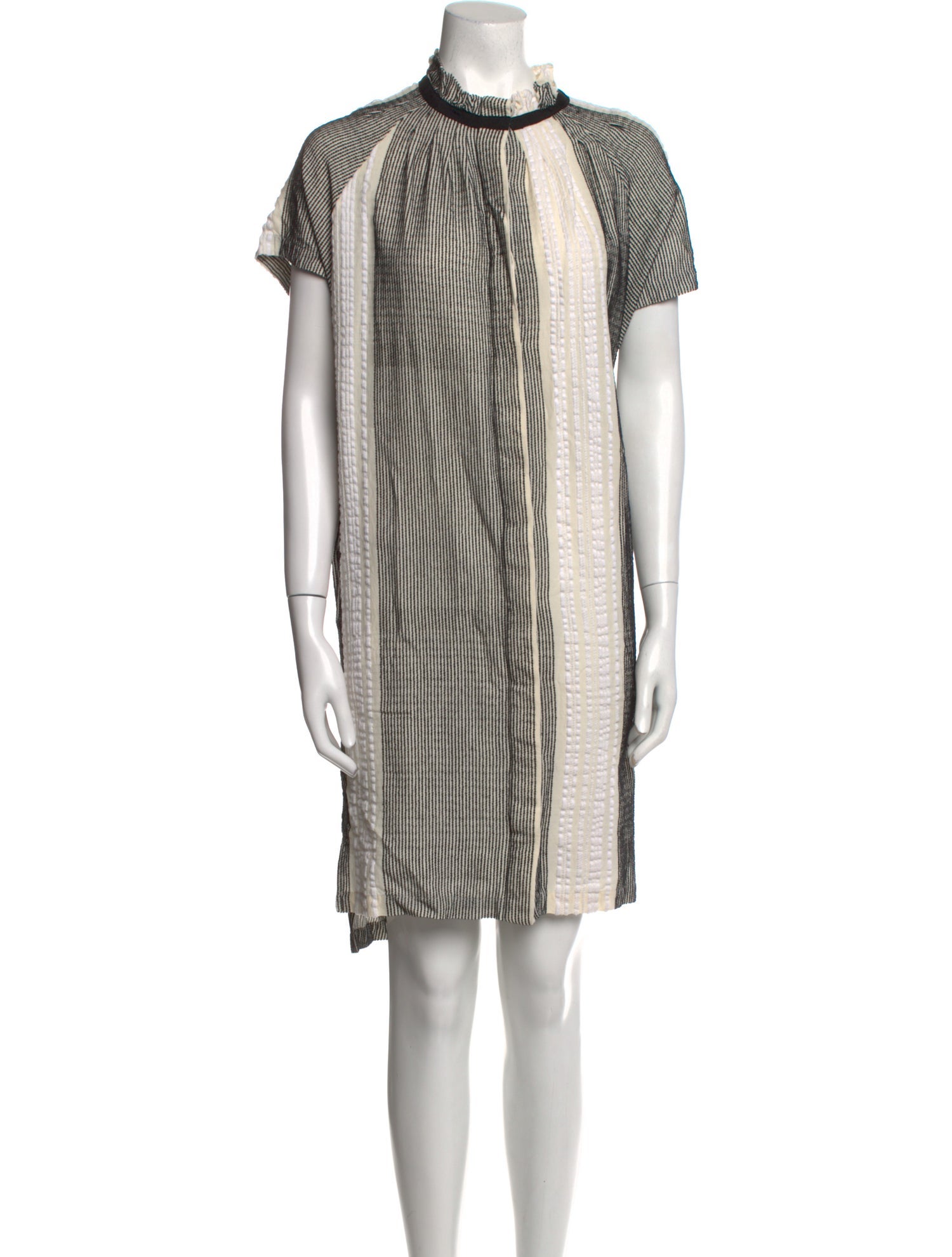 Zero + Maria Cornejo Striped Knee-Length Dress