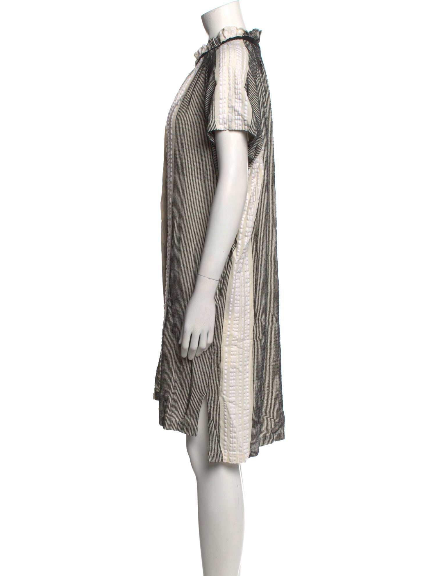 Zero + Maria Cornejo Striped Knee-Length Dress