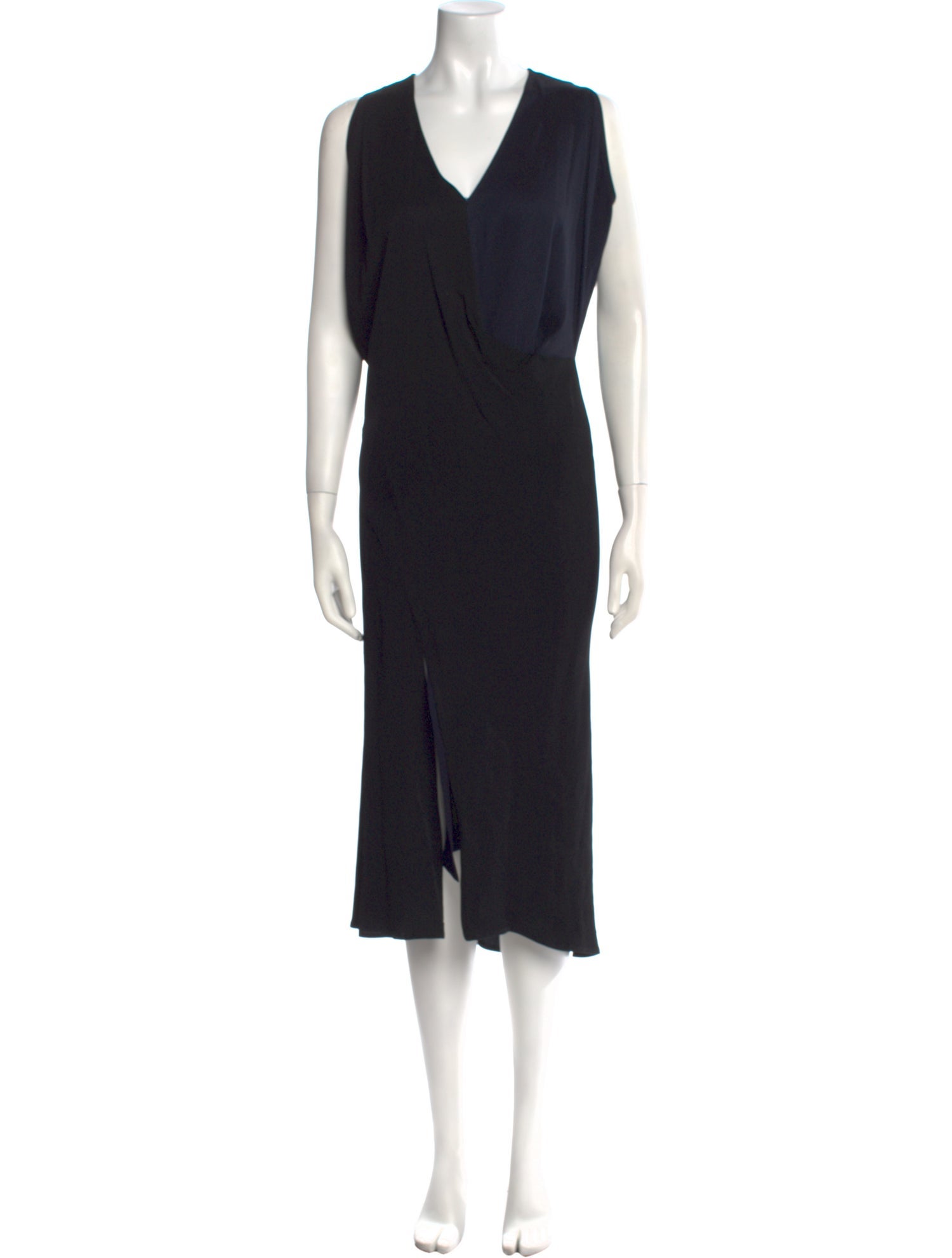 Zero + Maria Cornejo V-Neck Midi Length Dress