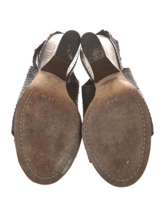 Zero + Maria Cornejo Snakeskin Slingback Sandals