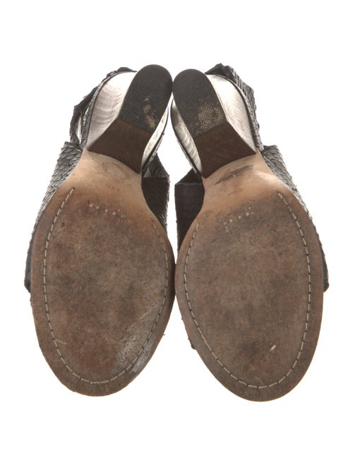 Zero + Maria Cornejo Snakeskin Slingback Sandals