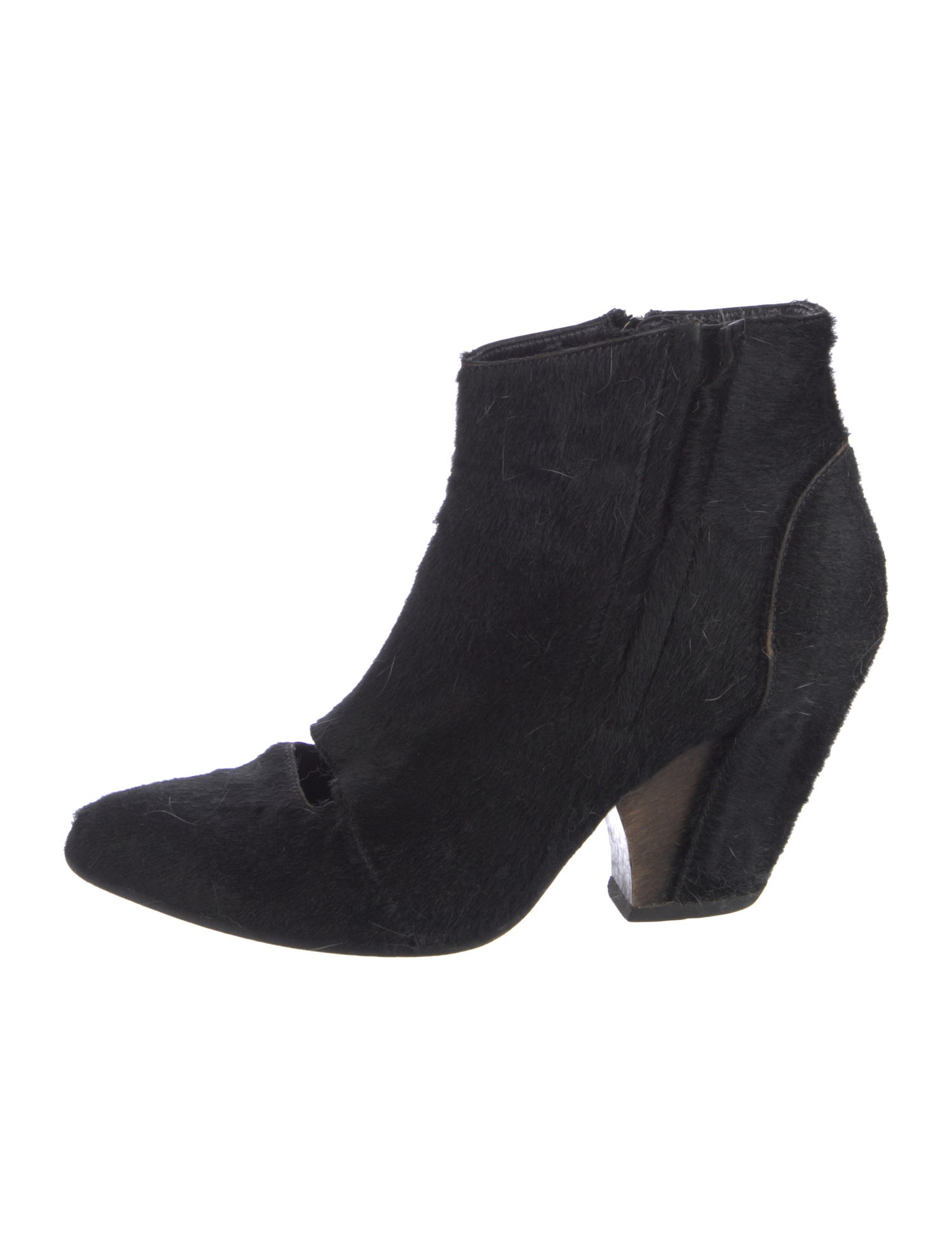 Zero + Maria Cornejo Calf Hair Cutout Accent Boots