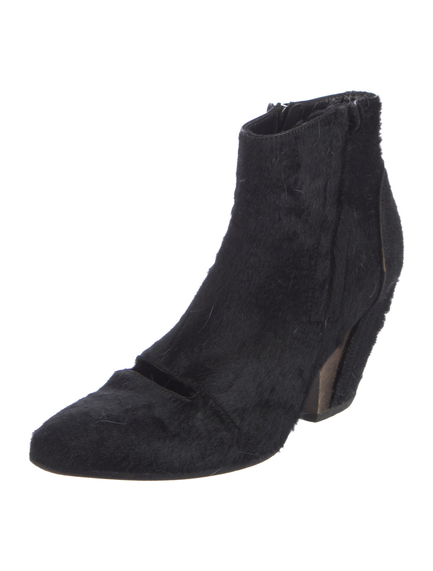 Zero + Maria Cornejo Calf Hair Cutout Accent Boots