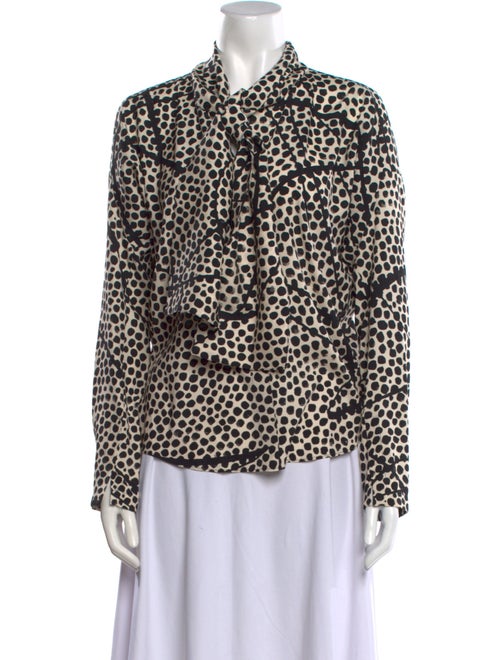Zero + Maria Cornejo Silk Printed Button-Up Top
