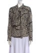 Zero + Maria Cornejo Silk Printed Button-Up Top