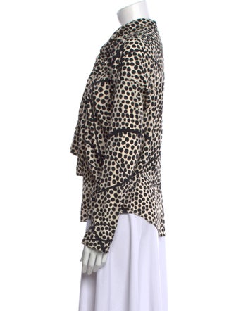 Zero + Maria Cornejo Silk Printed Button-Up Top