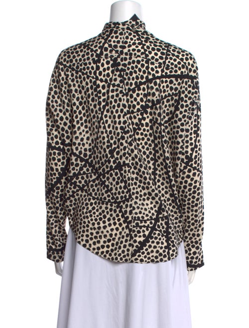Zero + Maria Cornejo Silk Printed Button-Up Top