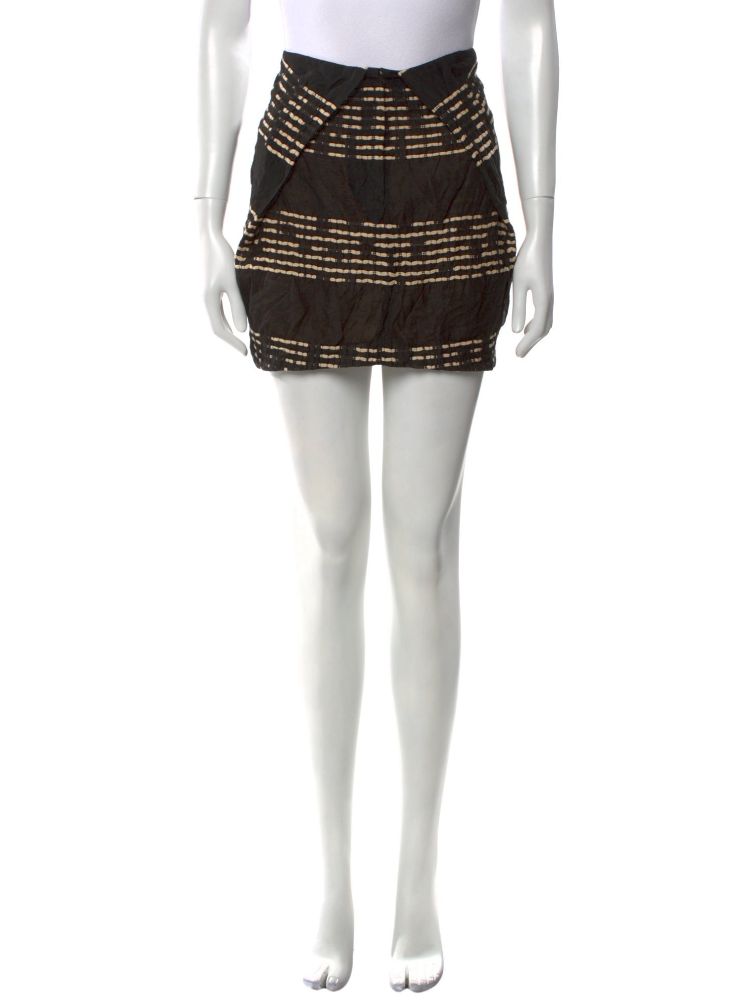 Zero + Maria Cornejo Striped Mini Skirt