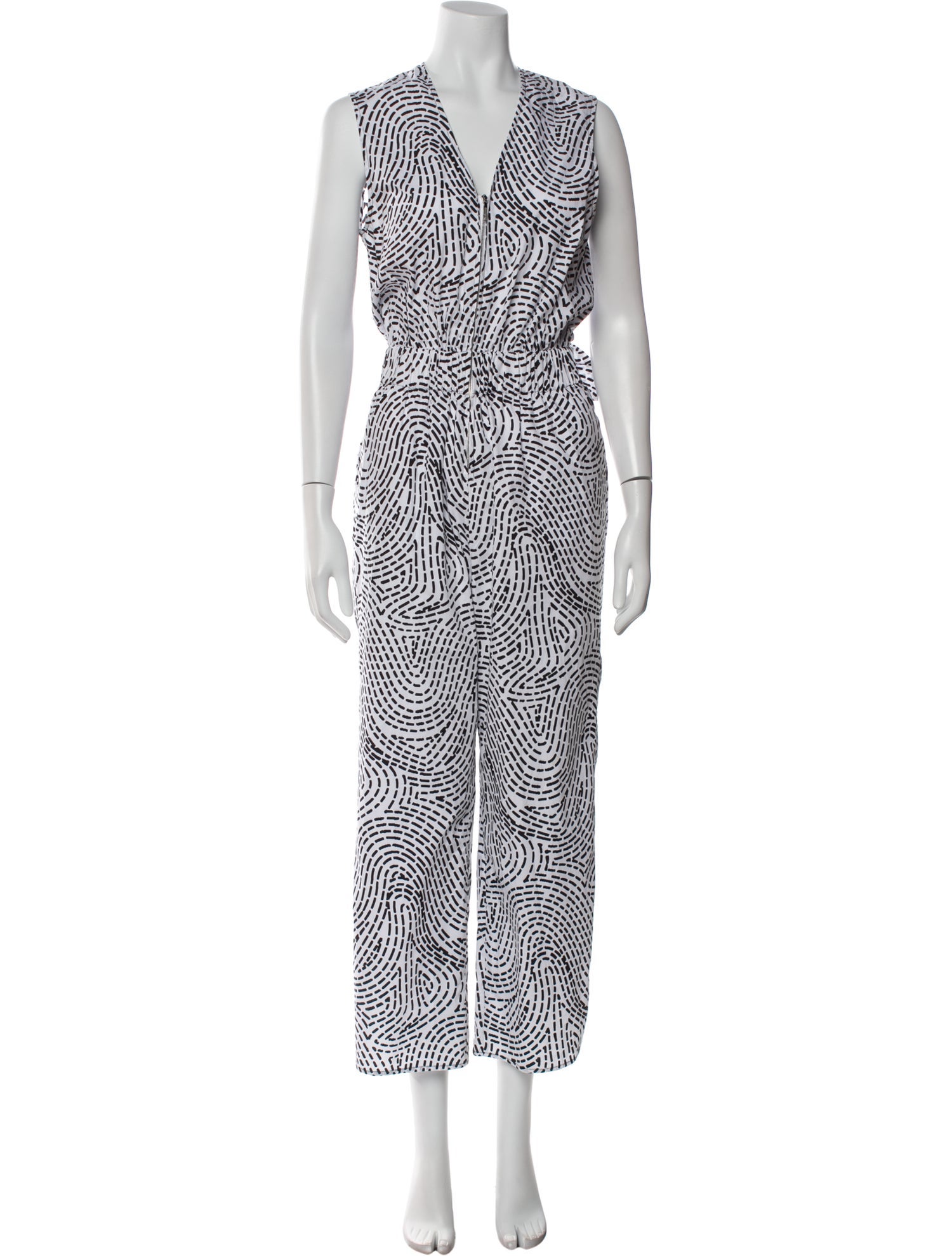 Zero + Maria Cornejo Printed V-Neck Jumpsuit