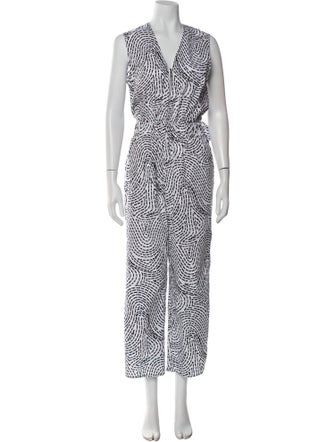 Zero + Maria Cornejo Printed V-Neck Jumpsuit