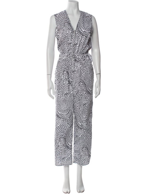 Zero + Maria Cornejo Printed V-Neck Jumpsuit