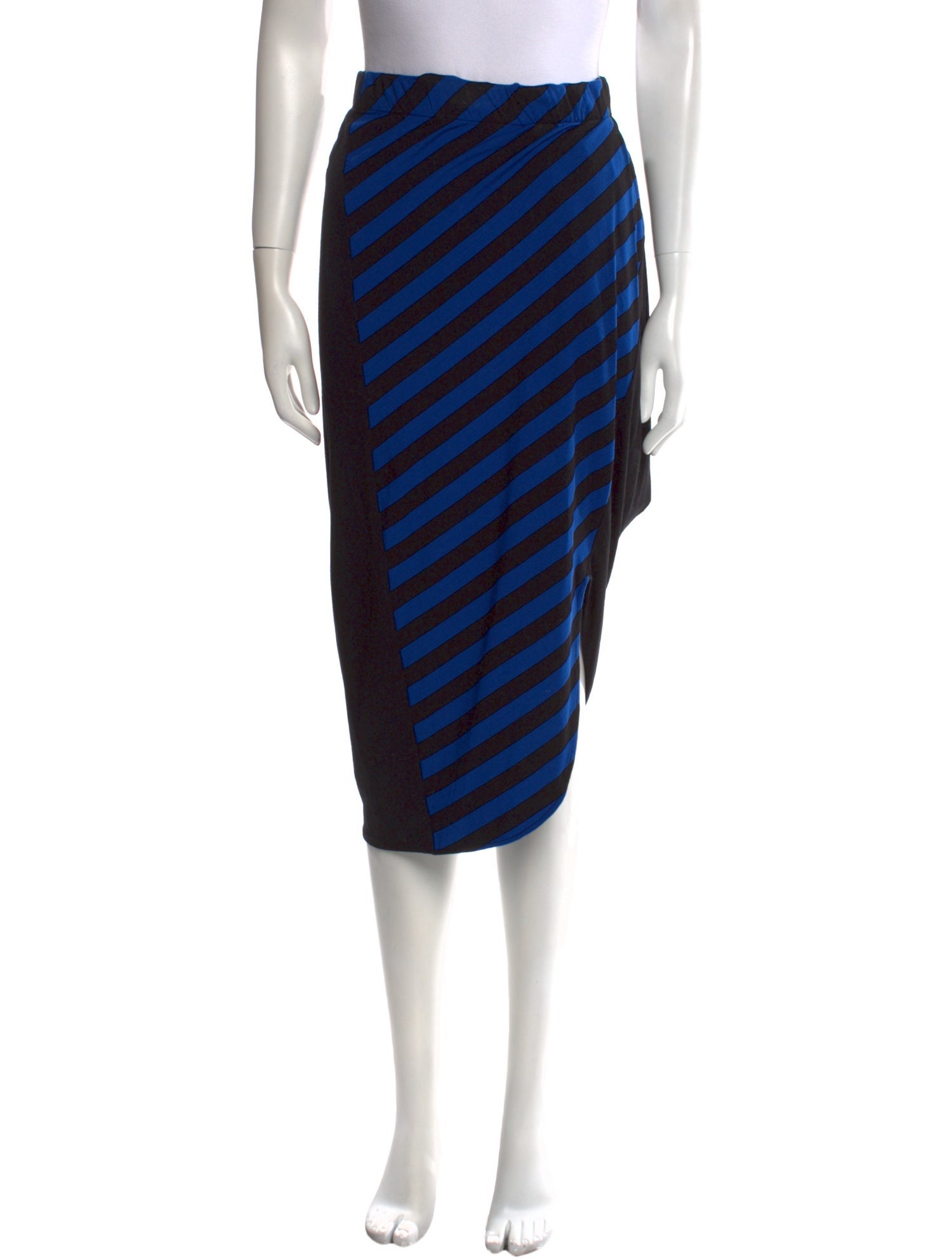 Zero + Maria Cornejo Striped Midi Length Skirt