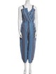 Zero + Maria Cornejo Striped V-Neck Jumpsuit