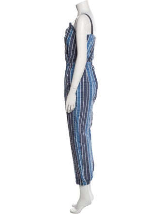Zero + Maria Cornejo Striped V-Neck Jumpsuit