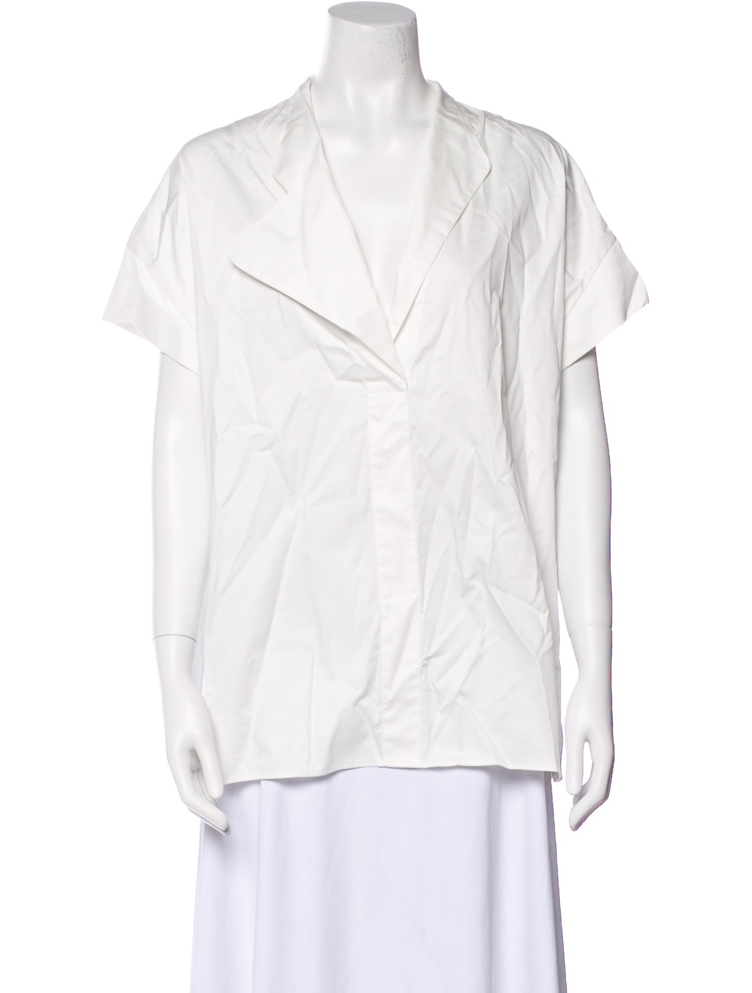 Zero + Maria Cornejo V-Neck Short Sleeve Blouse