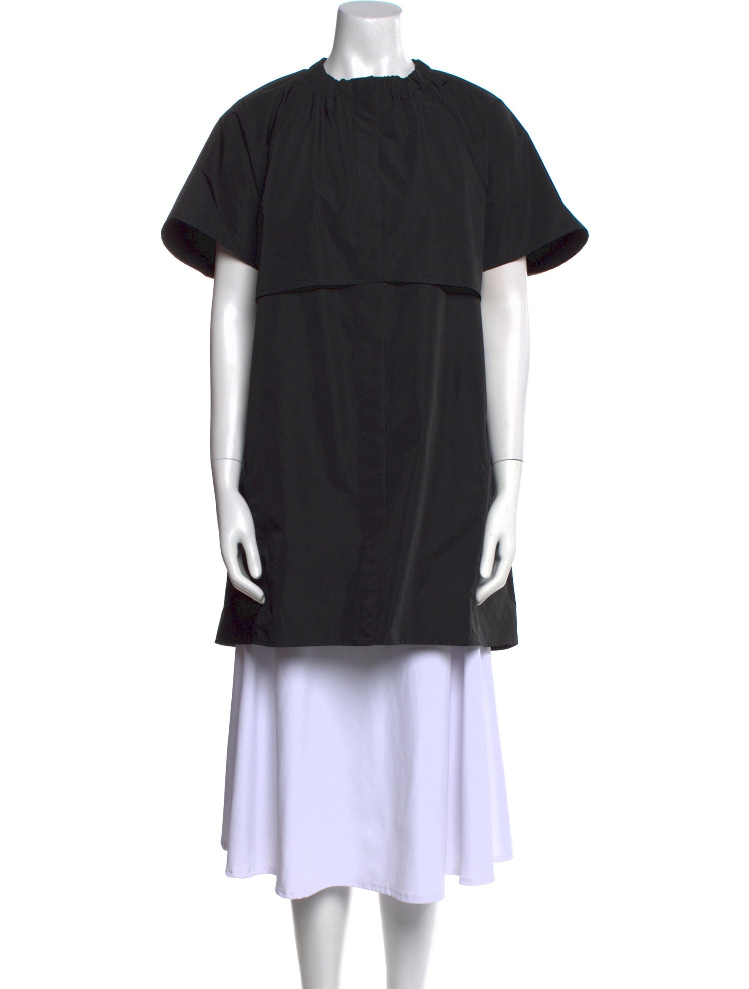 Zero + Maria Cornejo Mock Neck Short Sleeve Tunic