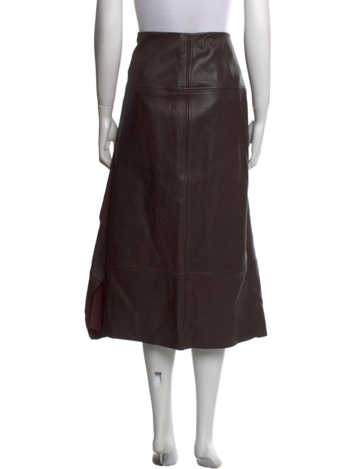 Zero + Maria Cornejo Leather Midi Length Skirt