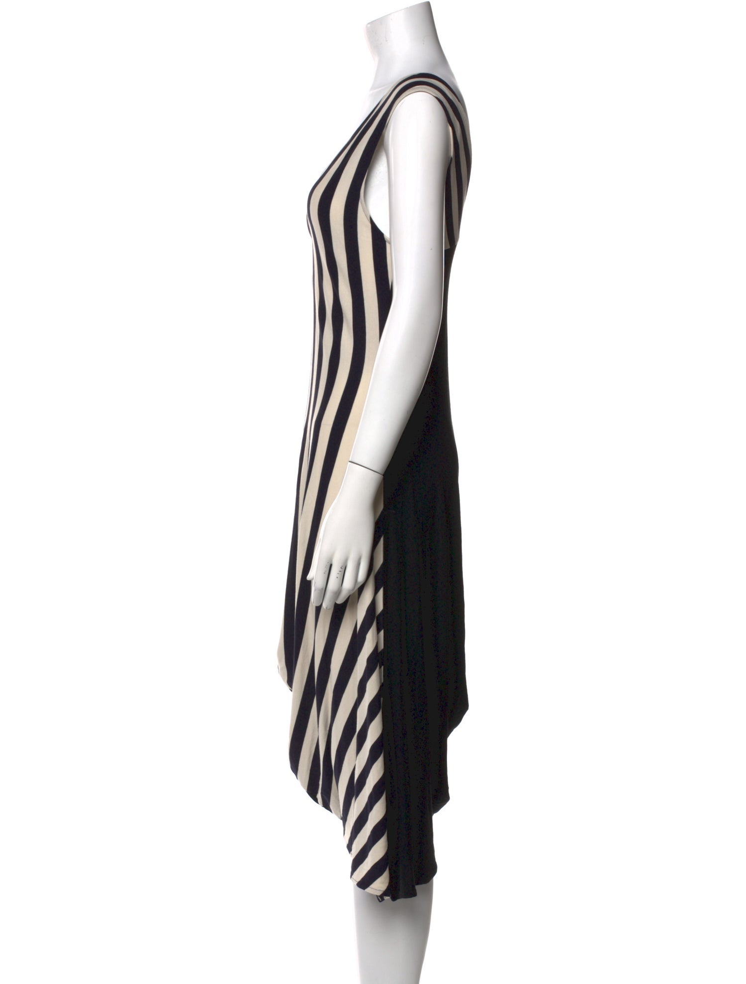 Zero + Maria Cornejo Striped Midi Length Dress