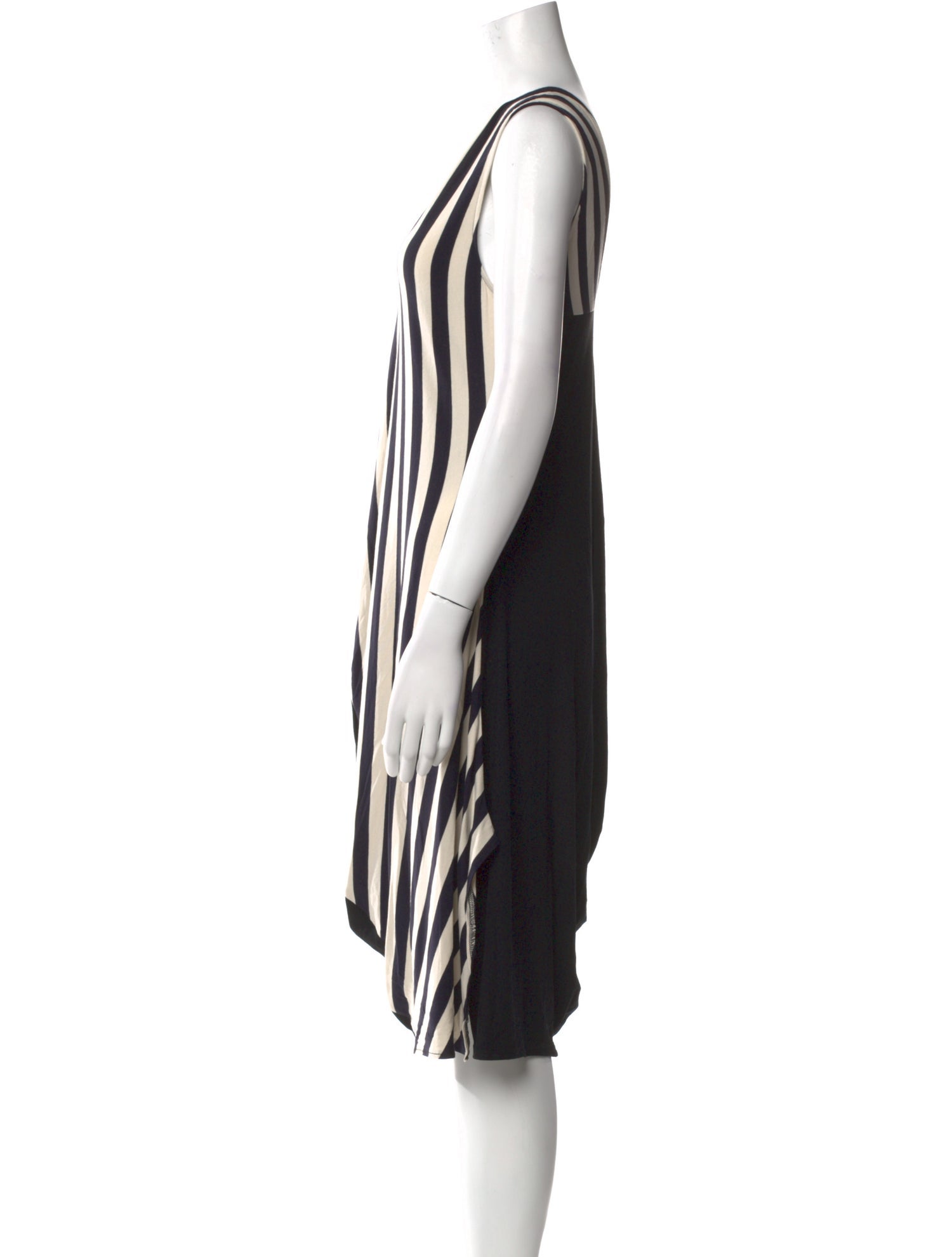 Zero + Maria Cornejo Striped Knee-Length Dress